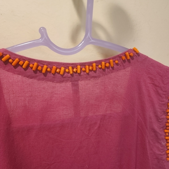 KAY CELINE  Pink 100% Cotton sleeves tunic Top size Small - Picture 10 of 14